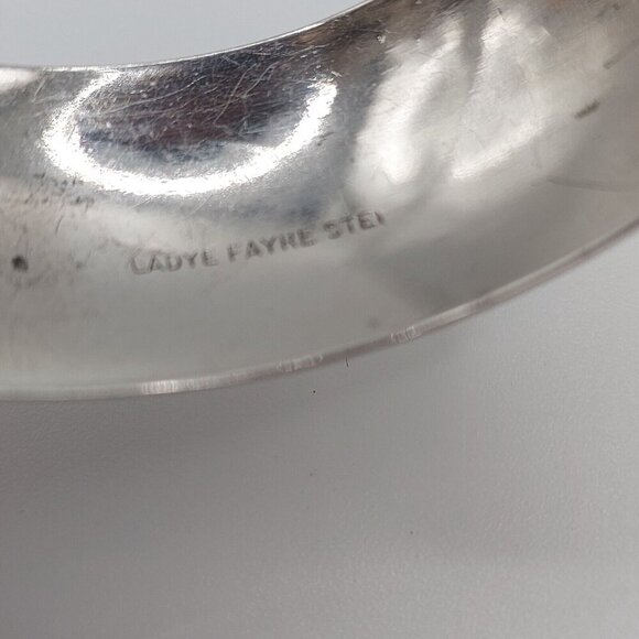 Ladye Fayre Vintage Signed Sterling Cuff Bracelet - Picture 3 of 6
